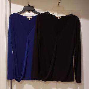 Two long sleeved Banana Republic womens tops.
